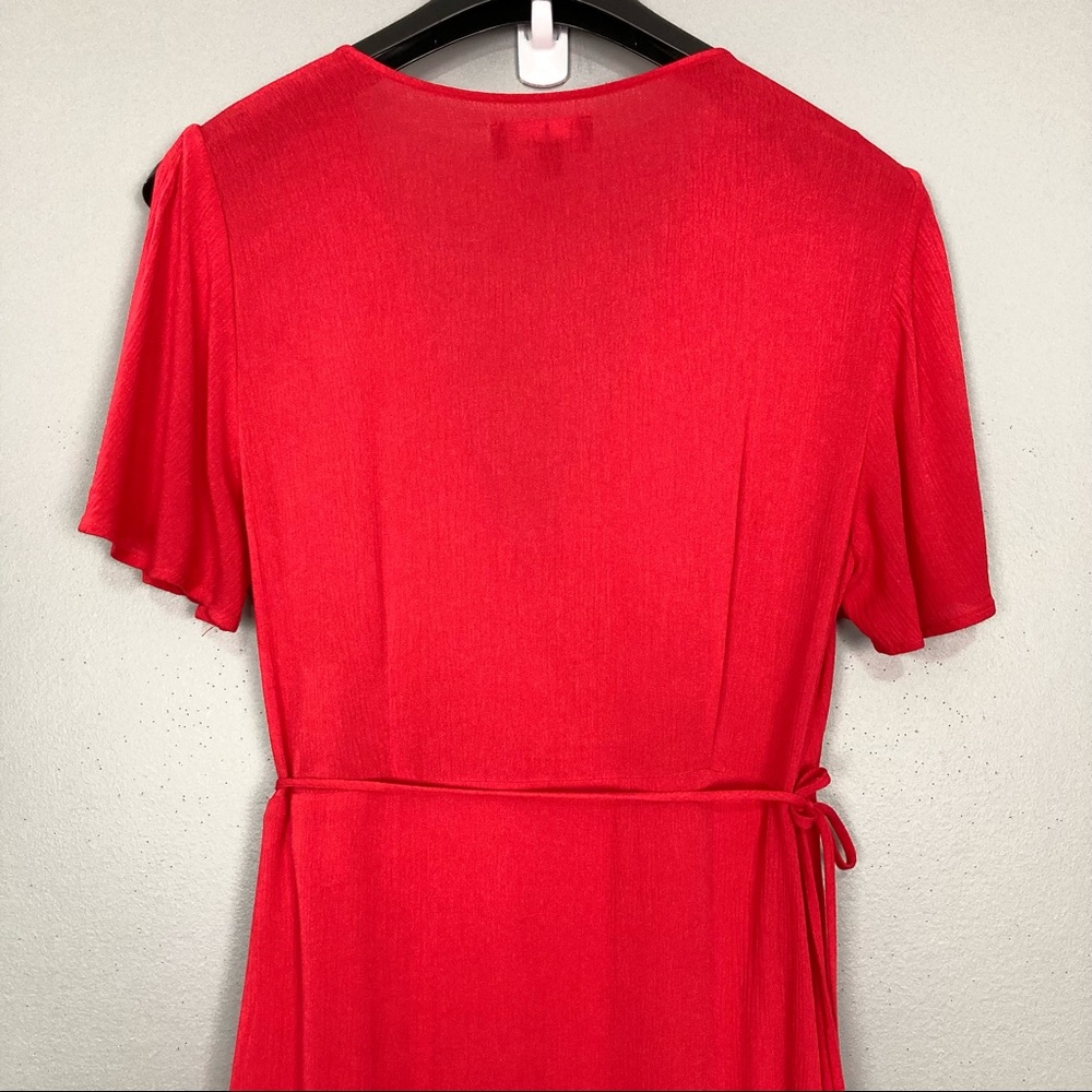 Lulu’s Much Obliged Maxi Wrap Dress M RED Great Condition - Picture 8 of 10